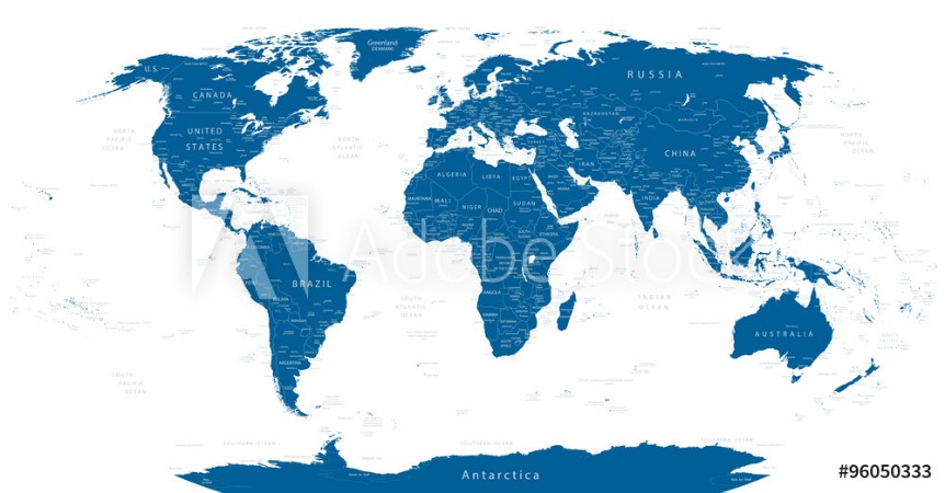 Picture of Highly Detailed World Map